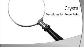  Presentation with focus - PPT theme featuring focus magnfying glass - loupe background and a white colored foreground