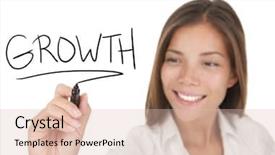  Presentation with business growth - Theme enhanced with focus on black marker mix background and a lemonade colored foreground