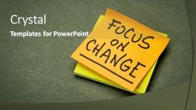 Presentation with personal development - Presentation design having focus-on-change-inspirational-advice background and a gray colored foreground