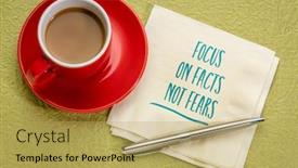  Presentation with inspirational - PPT theme with focus-on-facts-not-fears background and a yellow colored foreground