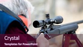  Presentation with scope - Presentation theme having focus on front of scope background and a wine colored foreground