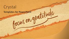  Presentation with gratitude - Presentation design enhanced with focus-on-gratitude-inspirational-handwriting background and a yellow colored foreground