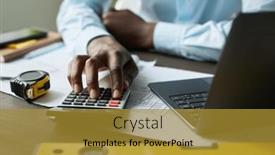  Presentation with focus - Presentation design featuring focus-on-hand-of-african and a gold colored foreground