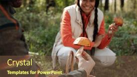  Presentation with focus - PPT layouts enhanced with focus-on-hand-of-young background and a tawny brown colored foreground