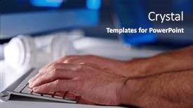  Presentation with networking - PPT layouts featuring focus-on-hands-of-senior background and a ocean colored foreground