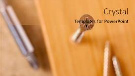  Presentation with lumber - Theme featuring focus-on-head-of-screw background and a yellow colored foreground