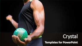  Presentation with law case judge hammer - Presentation featuring focus on man holding hammer background and a dark gray colored foreground