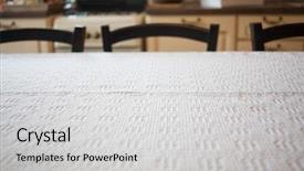  Presentation with tablecloth - PPT layouts with focus on old white tablecloth background and a light gray colored foreground