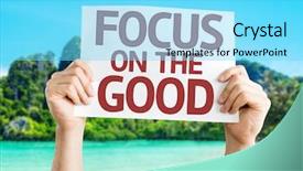  Presentation with good life good job - Cool new PPT theme with focus on the good card backdrop and a arctic colored foreground