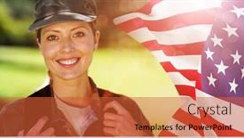  Presentation with usa flag - Audience pleasing PPT layouts consisting of focus-on-usa-flag-against backdrop and a red colored foreground