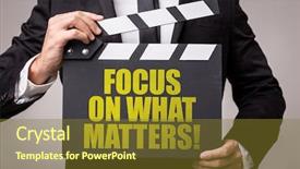  Presentation with matter - Amazing PPT theme having focus on what matters backdrop and a tawny brown colored foreground