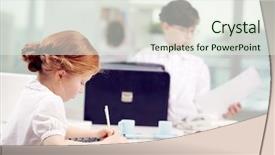  Presentation with financial report - Cool new presentation with focus role - making financial report backdrop and a  colored foreground