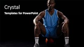  Presentation with black man - Presentation enhanced with focused-african-american-man-poses and a black colored foreground