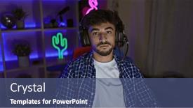  Presentation with arab - Presentation having focused-in-game-young-arab and a ocean colored foreground