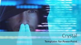  Presentation with lamps - Slides consisting of focused-man-dressed background and a arctic colored foreground