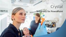  Presentation with paramedic - Presentation theme with focused-paramedic-looking background and a light gray colored foreground