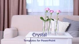  Presentation with pattern - Audience pleasing slide set consisting of focused vase with flower backdrop and a sky blue colored foreground