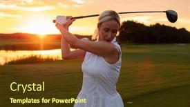  Presentation with ready - Amazing slide set having focused-woman-get-ready backdrop and a tawny brown colored foreground