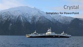  Presentation with europe - Slides featuring fodnes-to-manheller-ferry-boat background and a light blue colored foreground