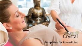  Presentation with ophthalmology surgery sutures - Colorful PPT layouts enhanced with foetus - rasul therapy for pregnant woman backdrop and a coral colored foreground