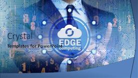  Presentation with fog computing - Presentation with fog-and-edge-cloud-computing background and a teal colored foreground