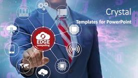  Presentation with fog computing - PPT layouts having fog and edge cloud computing background and a ocean colored foreground