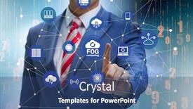  Presentation with fog computing - Cool new PPT layouts with fog-and-edge-cloud-computing backdrop and a ocean colored foreground