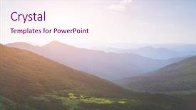 Presentation with fog - Colorful presentation enhanced with fog and mountain morning landscape backdrop and a pink colored foreground