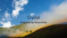  Presentation with fog - Theme having fog and trees in aspe background and a  colored foreground