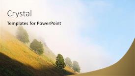  Presentation with fog - Slide set consisting of fog-and-trees-in-aspe background and a cream colored foreground