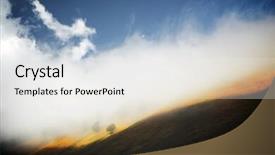  Presentation with joshua tree national park - PPT theme consisting of fog and trees in aspe background and a  colored foreground