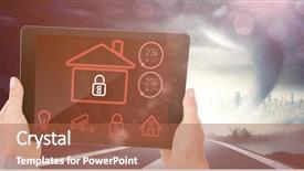  Presentation with fog computing - Amazing slide deck having fog computing - businesswoman holding digital tablet backdrop and a red colored foreground