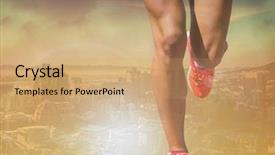  Presentation with fog computing - Audience pleasing slide deck consisting of fog computing - digital composite of athletic legs backdrop and a  colored foreground