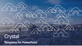  Presentation with fog computing - Presentation theme consisting of fog computing - digital composite of city background and a  colored foreground