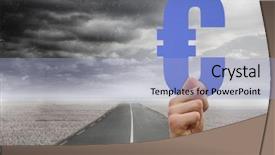  Presentation with digital euro - Amazing presentation design having fog computing - digital composite of hand holding backdrop and a  colored foreground