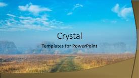  Presentation with fog - Amazing slide set having fog in the summer field backdrop and a light blue colored foreground