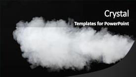  Presentation with black magic - Cool new slides with fog isolated on black backdrop and a black colored foreground