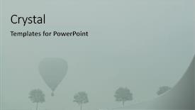  Presentation with air france - Presentation design featuring fog of countryside of france background and a  colored foreground