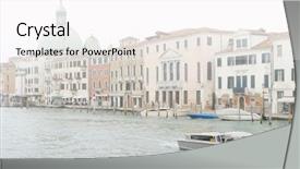  Presentation with fog - Cool new theme with fog over venice italy europe backdrop and a white colored foreground