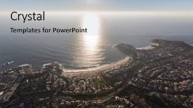  Presentation with laguna beach - Amazing slides having fog with sunshine at emerald backdrop and a light gray colored foreground