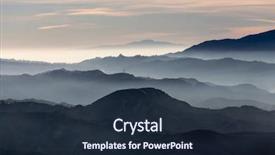  Presentation with los angeles - Audience pleasing PPT theme consisting of foggy - misty hills and canyons backdrop and a tawny brown colored foreground