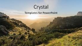  Presentation with los angeles - Beautiful PPT layouts featuring foggy canyon sunrise in los backdrop and a light blue colored foreground