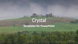  Presentation with foggy - Amazing presentation design having foggy landscape with cypress trees backdrop and a  colored foreground