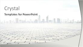  Presentation with foggy - Audience pleasing presentation theme consisting of foggy modern city mixed media backdrop and a white colored foreground