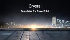  Presentation with foggy - Audience pleasing PPT layouts consisting of foggy modern city mixed media backdrop and a black colored foreground