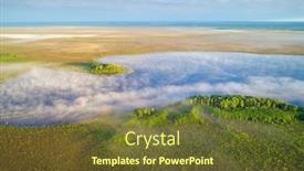  Presentation with foggy - Cool new PPT theme with foggy-morning-at-the-uniquie backdrop and a tawny brown colored foreground