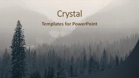  Presentation with banff national park - Beautiful theme featuring foggy mountain forest in banff backdrop and a lemonade colored foreground