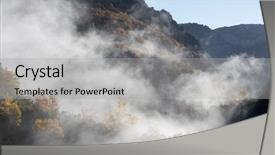  Presentation with foggy forest - Audience pleasing slide deck consisting of foggy rural scene - autumnal forest in the valley backdrop and a light gray colored foreground