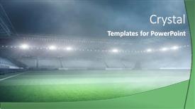  Presentation with soccer field - Amazing PPT layouts having foggy soccer field mixed media backdrop and a seafoam green colored foreground