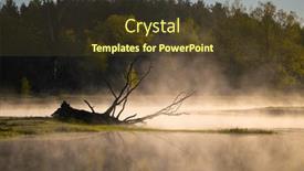  Presentation with foggy - Slides consisting of foggy-spring-morning background and a tawny brown colored foreground